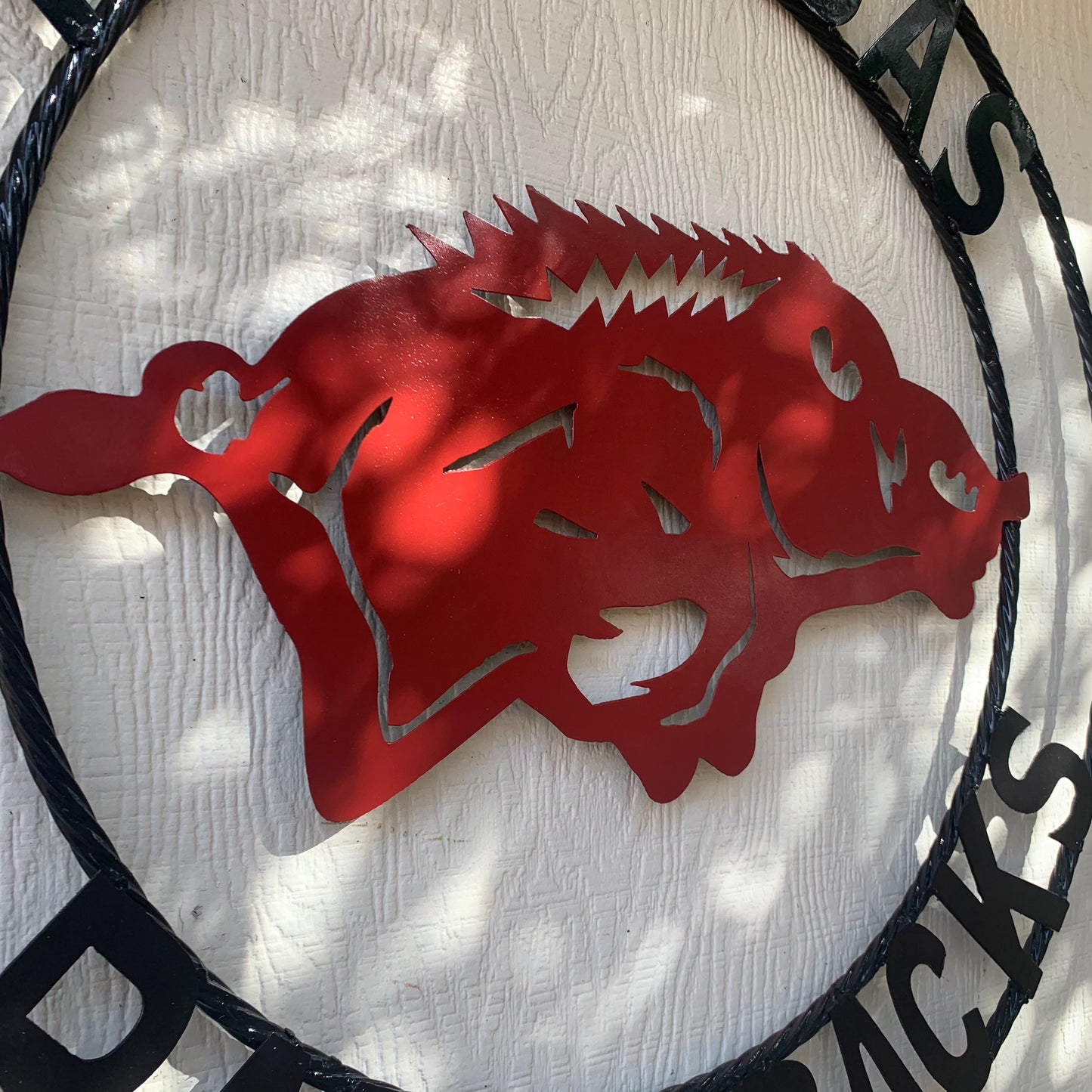 ARKANSAS RAZORBACKS CUSTOM METAL VINTAGE CRAFT SIGN TEAM WALL ART WESTERN HOME DECOR HANDAMADE