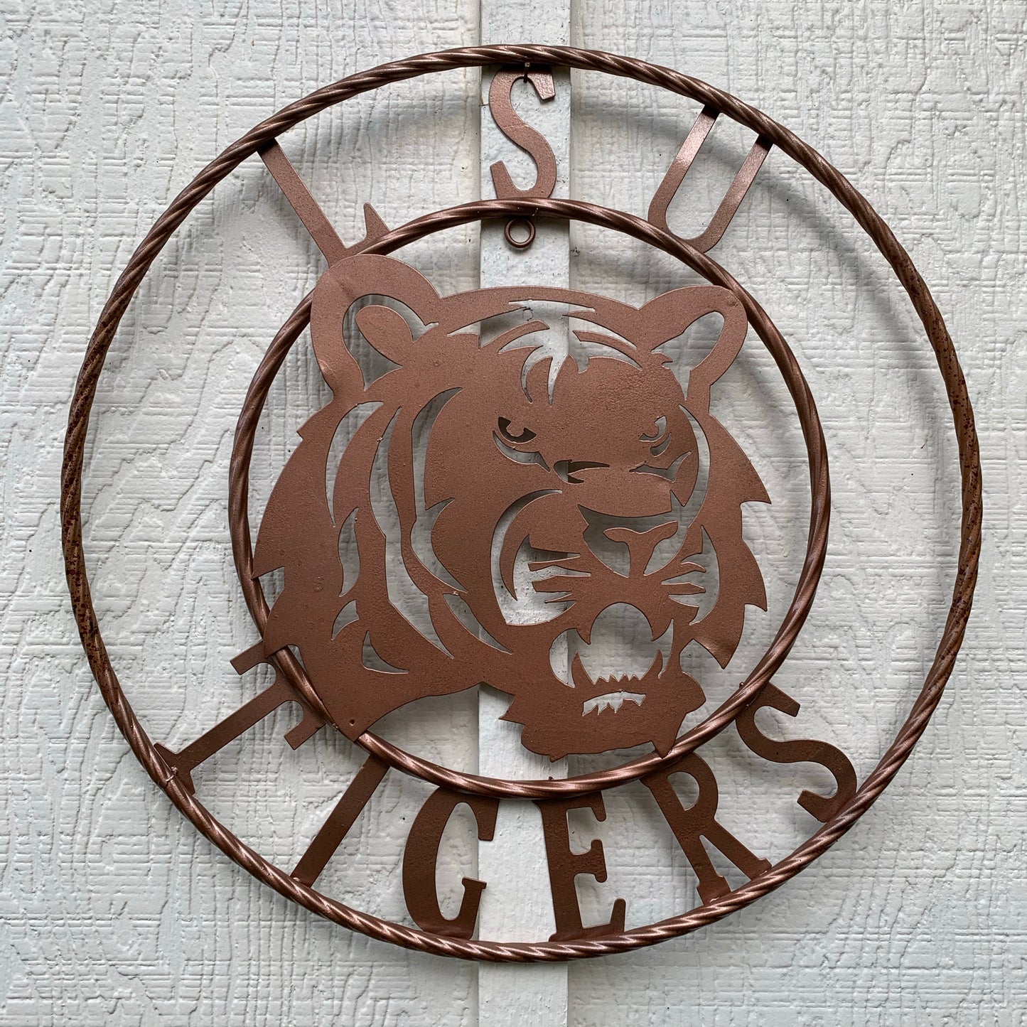 LSU TIGERS METAL CUSTOM VINTAGE CRAFT ART SIGN  WESTERN HOME DECOR 12,18",24",32",36"