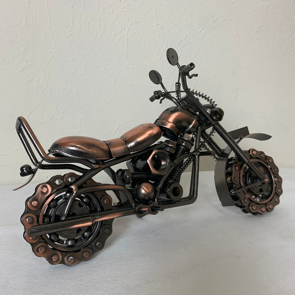 12" HARLEY CRUISER MOTORCYCLE METAL BAR HOME DECOR SCULPTURE MODEL CRAFT HANDMADE #EH12216