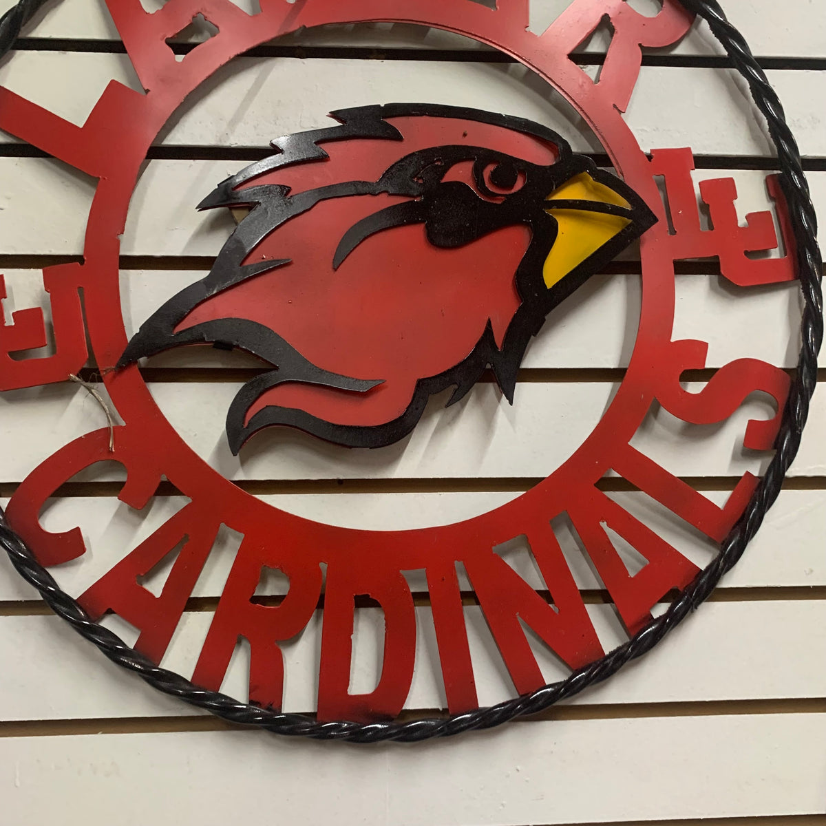 LAMAR CARDINALS CUSTOM METAL VINTAGE CRAFT SIGN WALL ART RUSTIC TEAM WESTERN HOME DECOR HANDMADE
