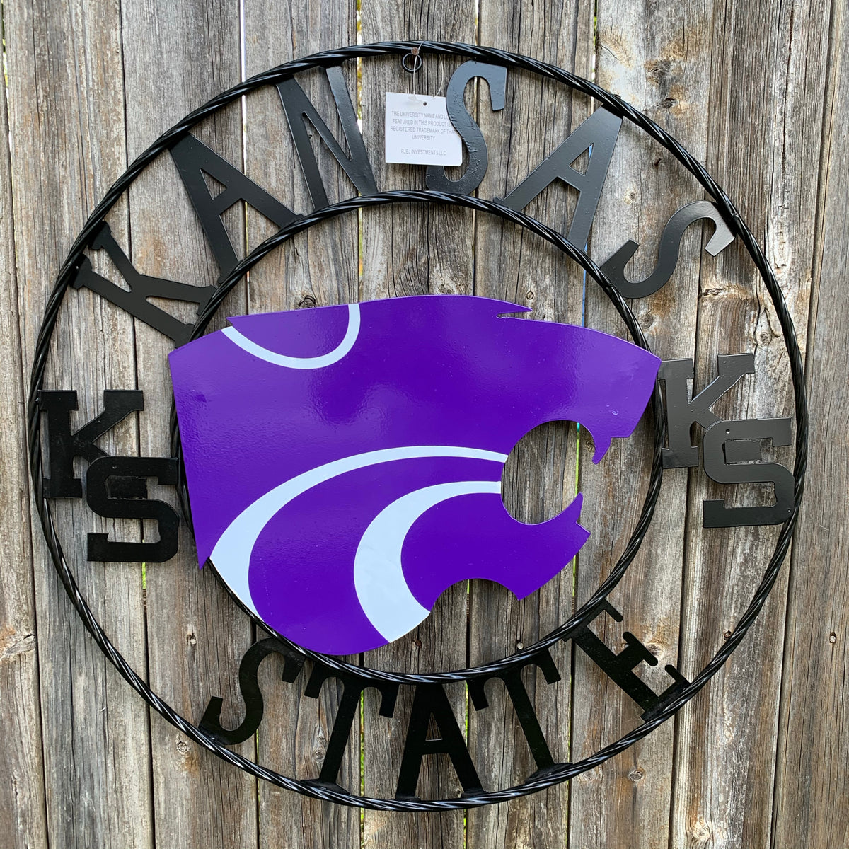 KANSAS STATE CUSTOM METAL VINTAGE CRAFT SIGN WALL ART TEAM SIGN HANDMADE #EH12127