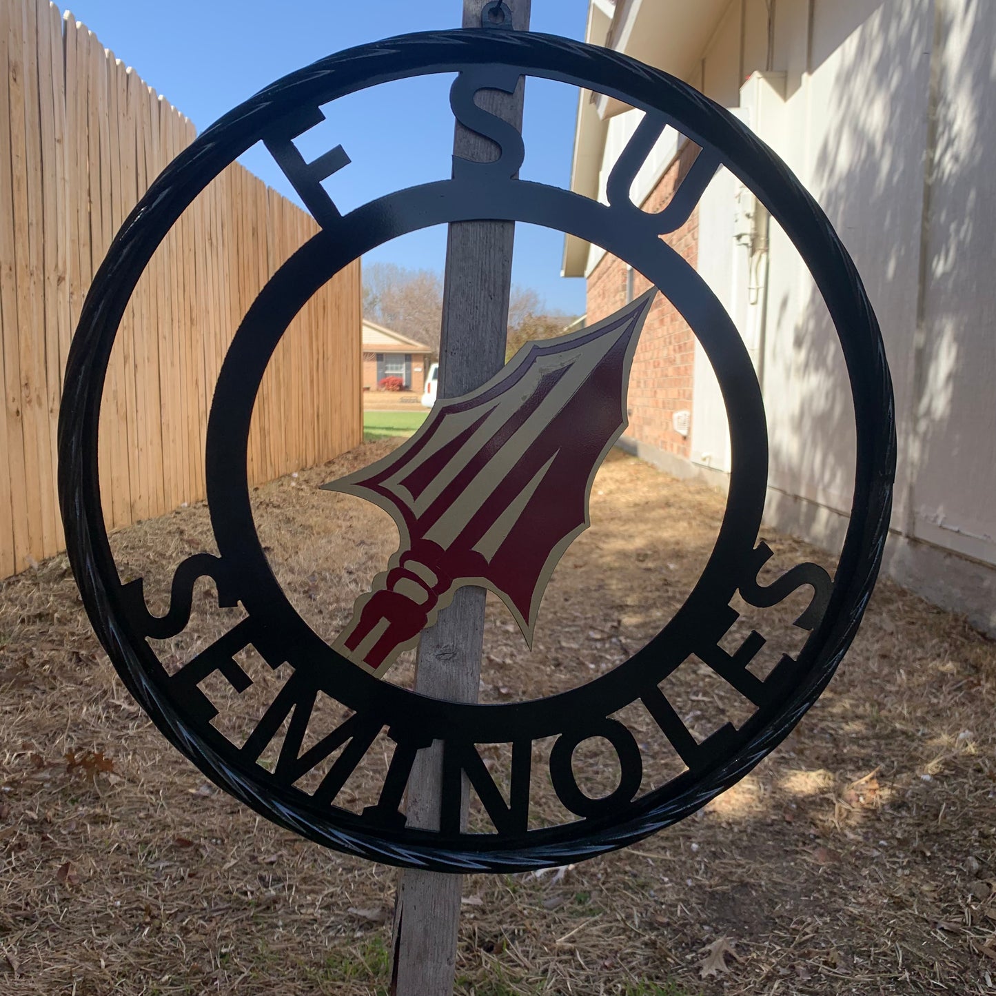 FSU SEMINOLES FLORIDA METAL CUSTOM VINTAGE CRAFT TEAM SIGN HANDMADE 12",18",24",36"