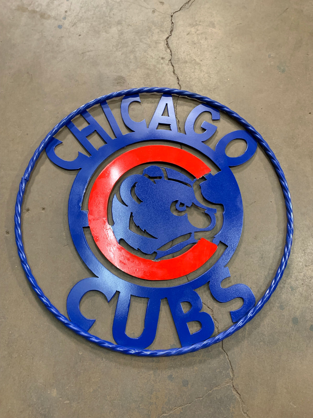 12", 18", 24", 32" CHICAGO CUBS CUSTOM METAL VINTAGE CRAFT TEAM SPORTS SIGN HANDMADE
