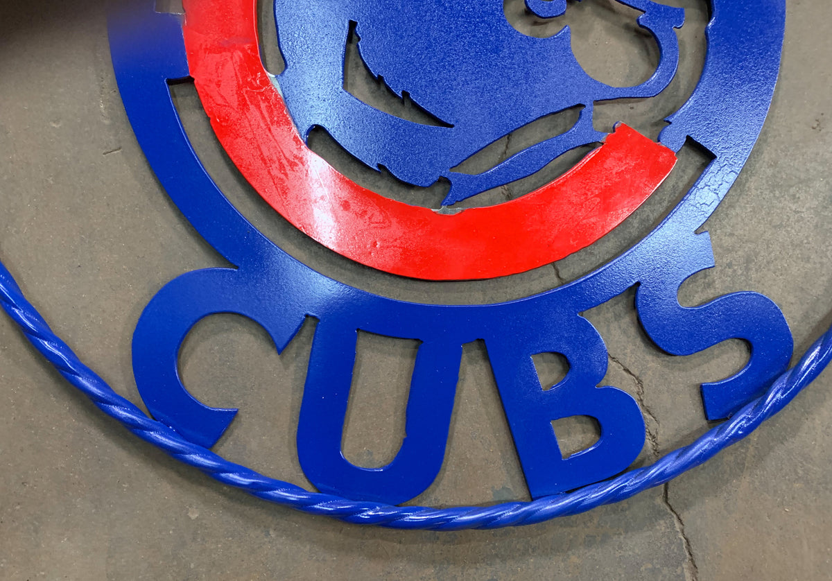12", 18", 24", 32" CHICAGO CUBS CUSTOM METAL VINTAGE CRAFT TEAM SPORTS SIGN HANDMADE
