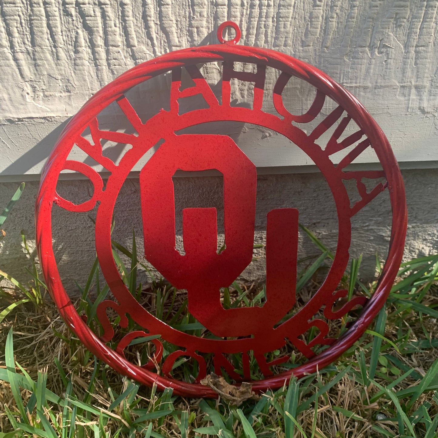 OU OKLAHOMA SOONERS RUSTIC RED METAL CUSTOM VINTAGE CRAFT WALL ART TEAM SIGN HANDMADE 12", 18", 24", 32"