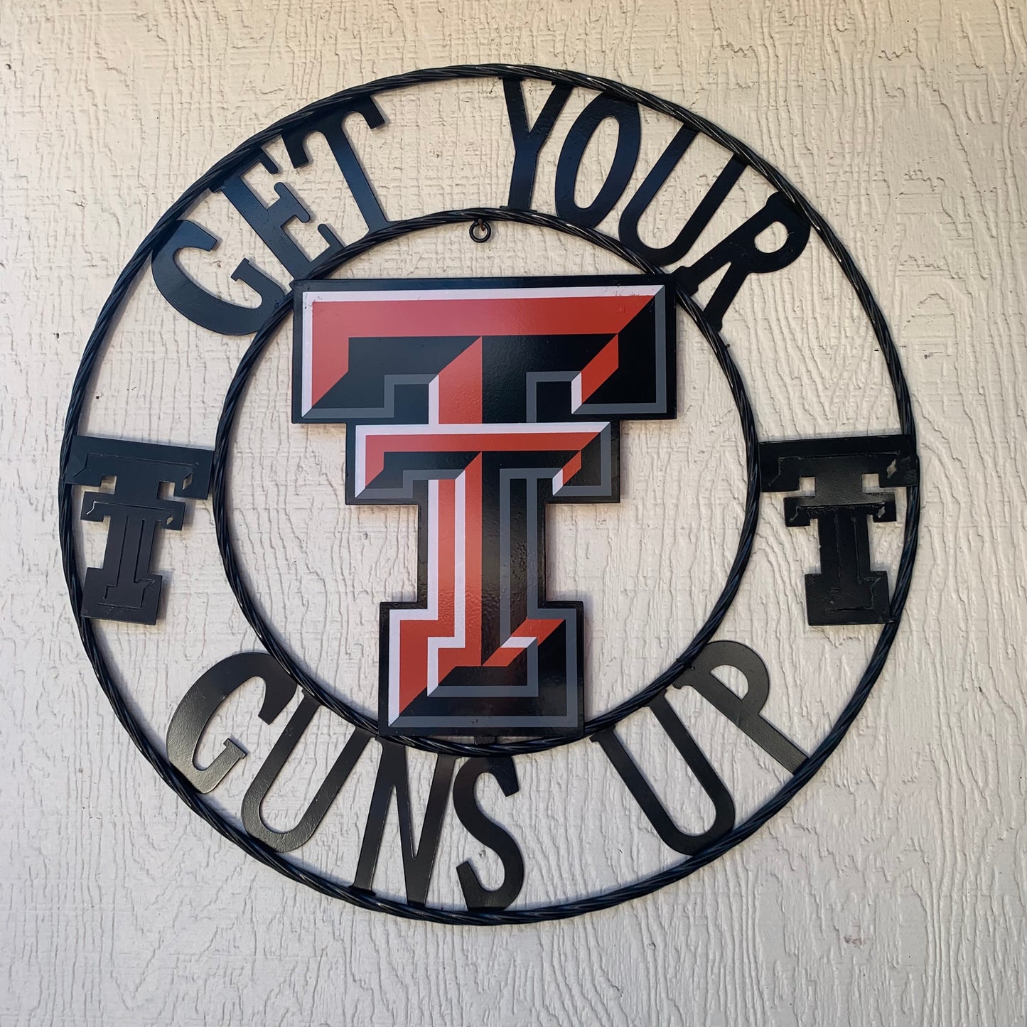 GET YOUR GUNS UP TEXAS TECH CUSTOM METAL VINTAGE CRAFT SIGN TEAM HANDMADE 12",18",24",32"