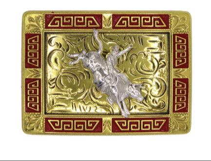 GOLD BULLRIDER BELT BUCKLE WESTERN BUCKLE FASHION ART NEW #EH12268
