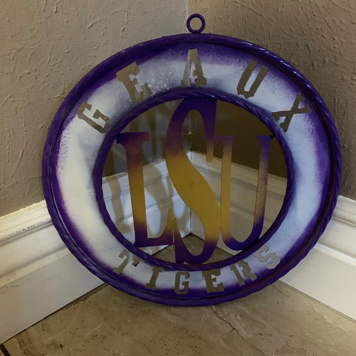 12",18",24",32" LSU GEAUX TIGERS CUSTOM METAL VINTAGE CRAFT SIGN TEAM WALL ART WESTERN HOME DECOR