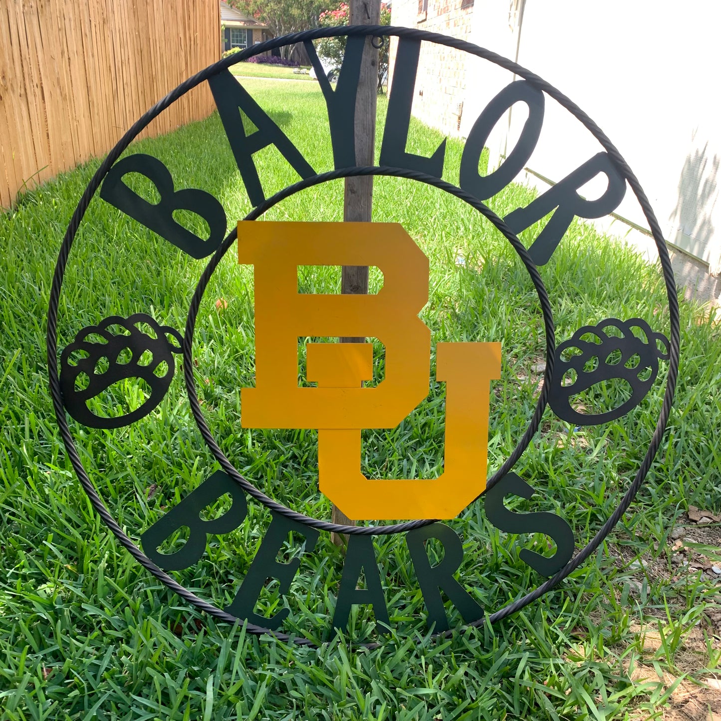 12", 18", 24", 32" BAYLOR BEARS CUSTOM METAL VINTAGE CRAFT WESTERN HOME DECOR HANDMADE