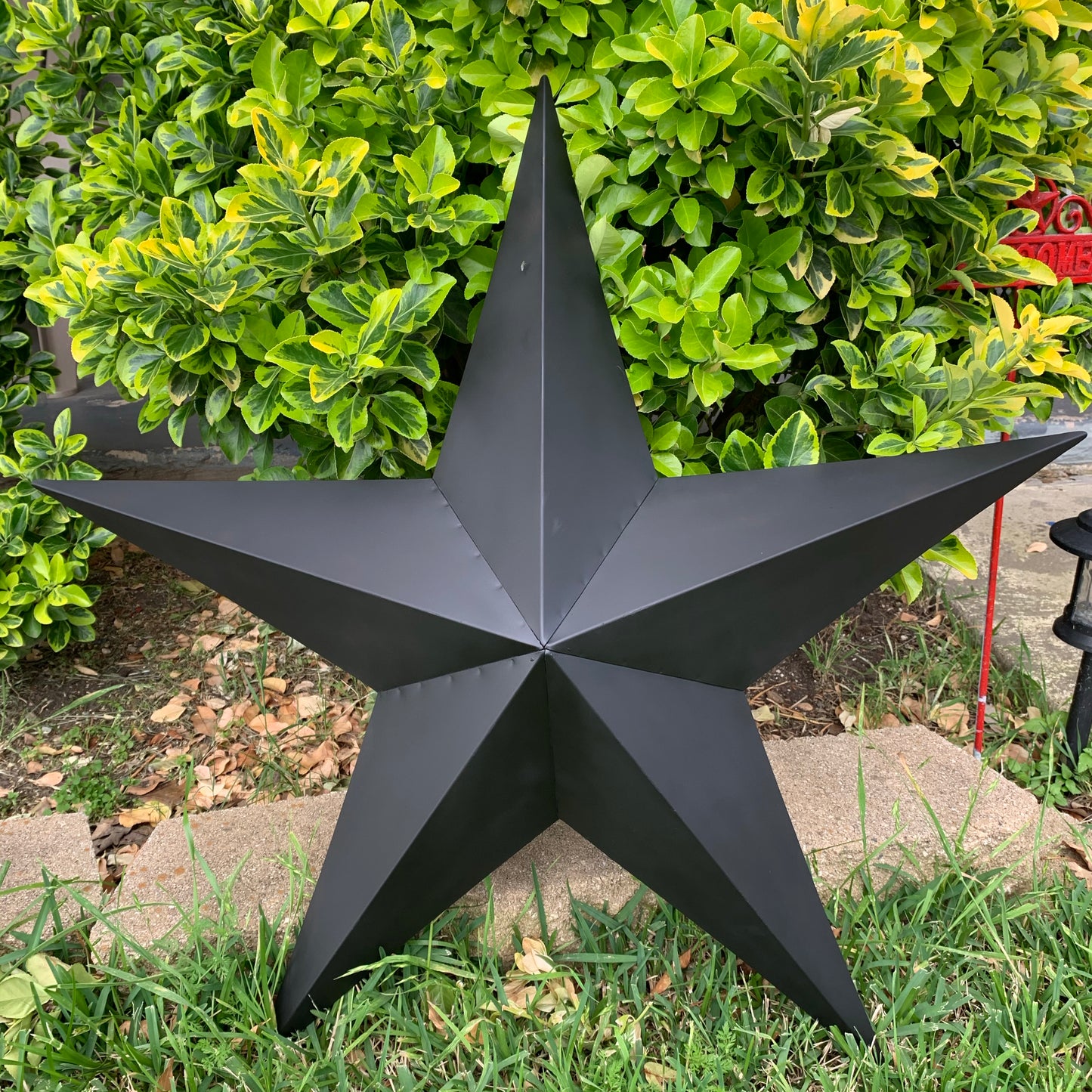 #EH10479 12", 16", 24", 30", 36" RUSTIC BLACK BARN STAR NO RING DAVID STAR 5 POINT WESTERN HOME DECOR HAND PAINTED