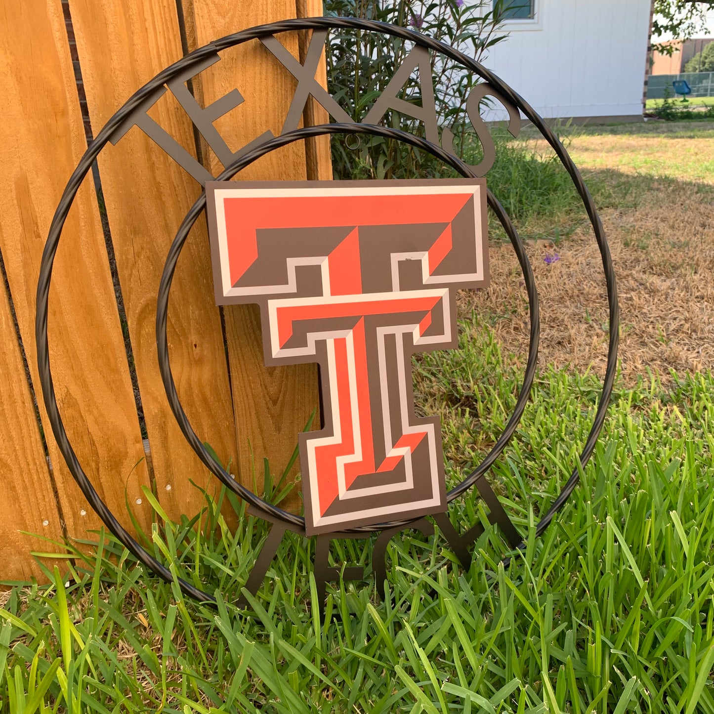 18",24" TEXAS TECH CUSTOM METAL VINTAGE CRAFT SIGN WESTERN HOME DECOR