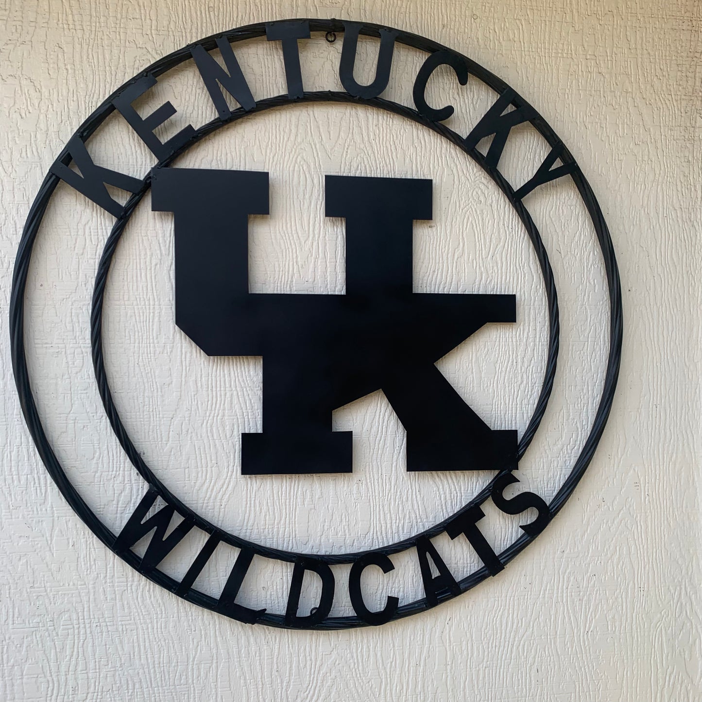 12", 18", 24", 32" KENTUCKY WILDCATS CUSTOM BLACK METAL VINTAGE CRAFT SIGN HANDMADE
