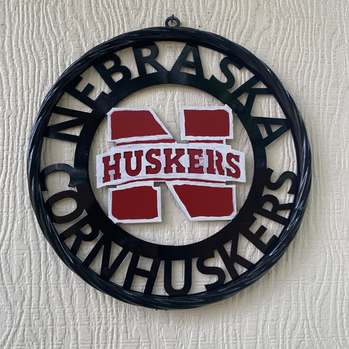 NEBRASKA HUSKERS METAL CUSTOM VINTAGE CRAFT TEAM SIGN WESTERN HOME DECOR HANDMADE 12",18",24",36"