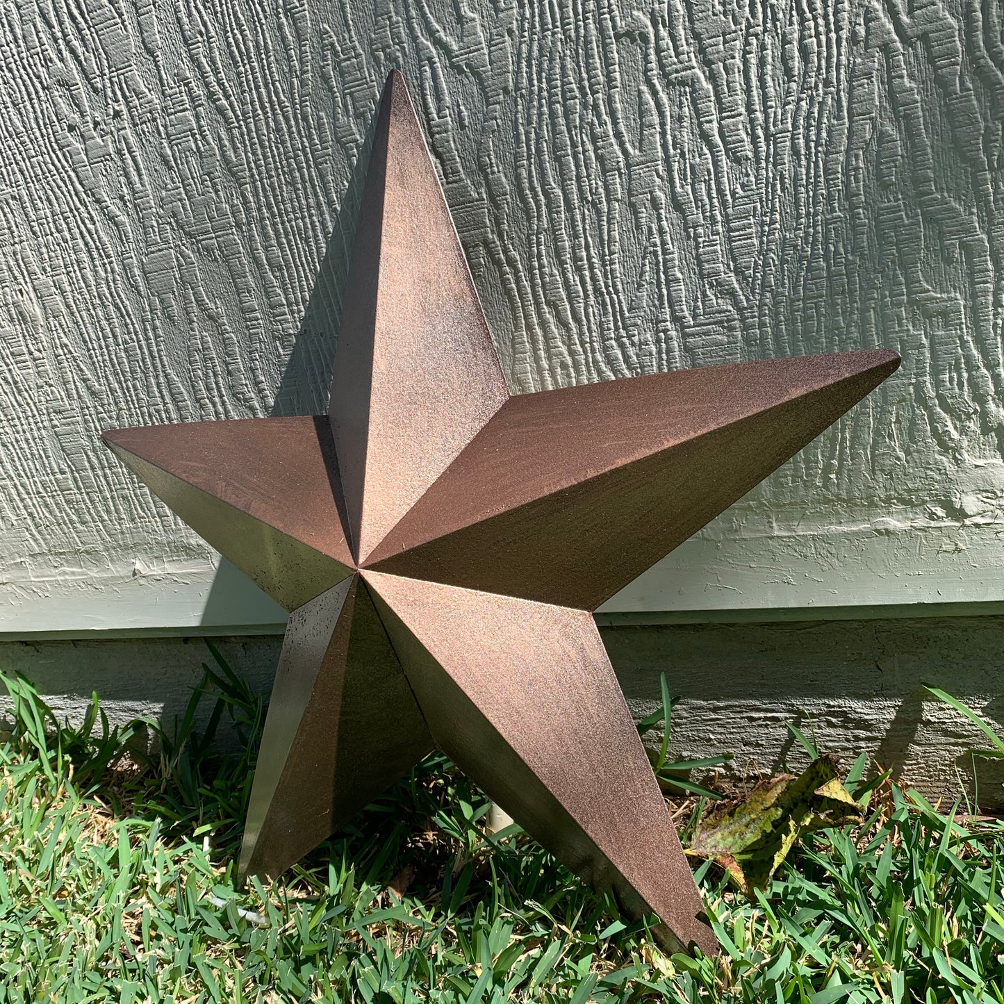 #EH10475 24" BRUSHED COPPER BRONZE BARN METAL STAR WESTERN HOME DECOR HANDMADE NEW
