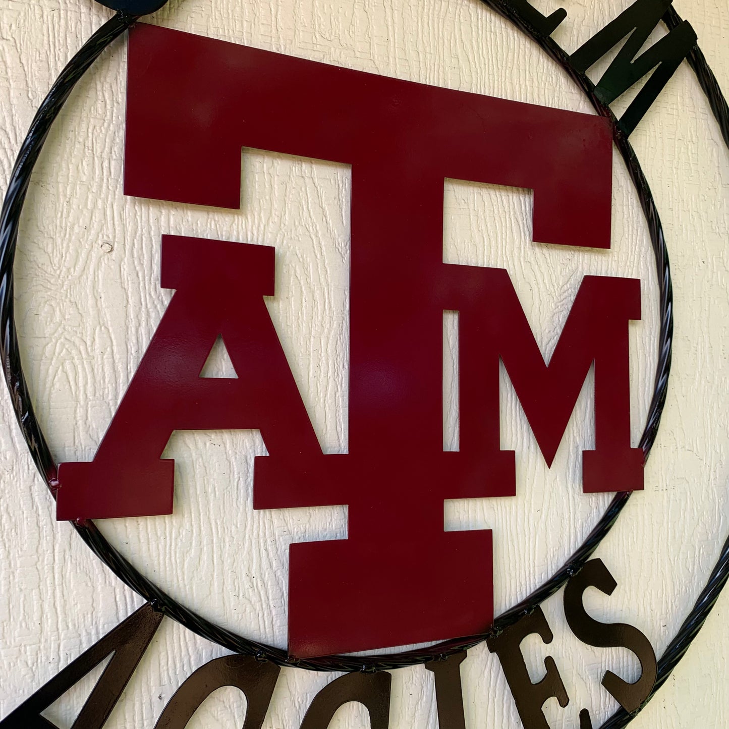 GIGEM AGGIES CUSTOM METAL VINTAGE CRAFT SIGN TEAM WESTERN HOME DECOR HANDMADE