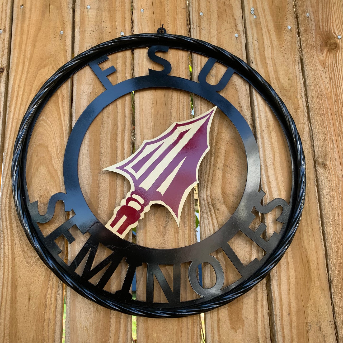FSU SEMINOLES FLORIDA METAL CUSTOM VINTAGE CRAFT TEAM SIGN HANDMADE 12",18",24",36"