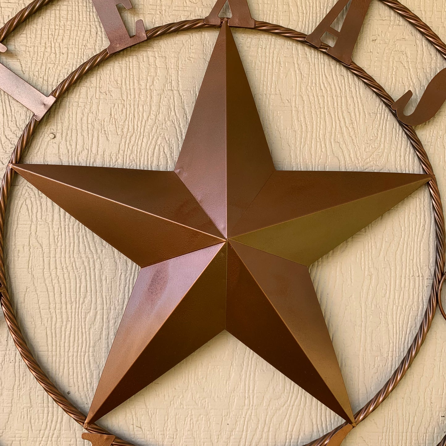 24", 32",36",40" TEXAS 1836 HAMMERED COPPER  BARN STAR METAL WALL WESTERN HOME DECOR HANDMADE NEW