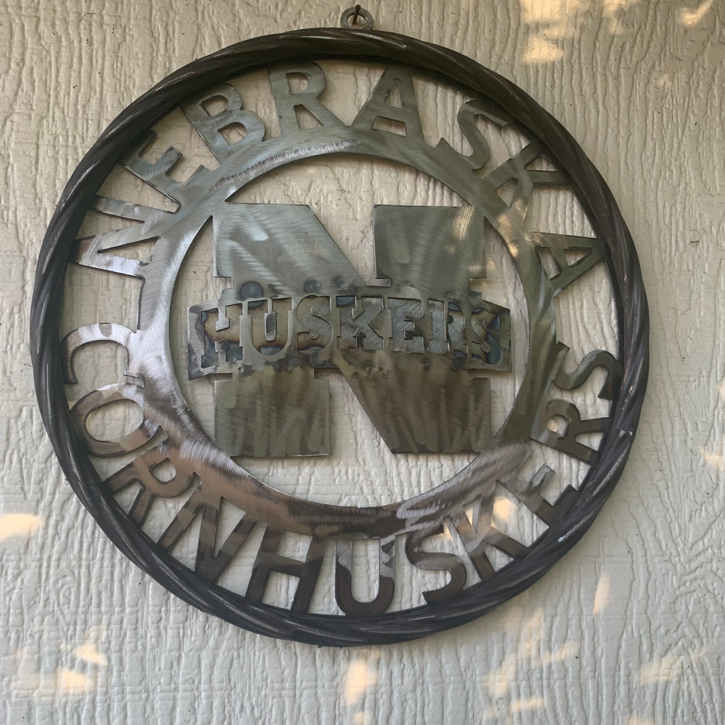 12", 18", 24", 32" NEBRASKA HUSKERS RAW METAL CUSTOM VINTAGE CRAFT TEAM SIGN