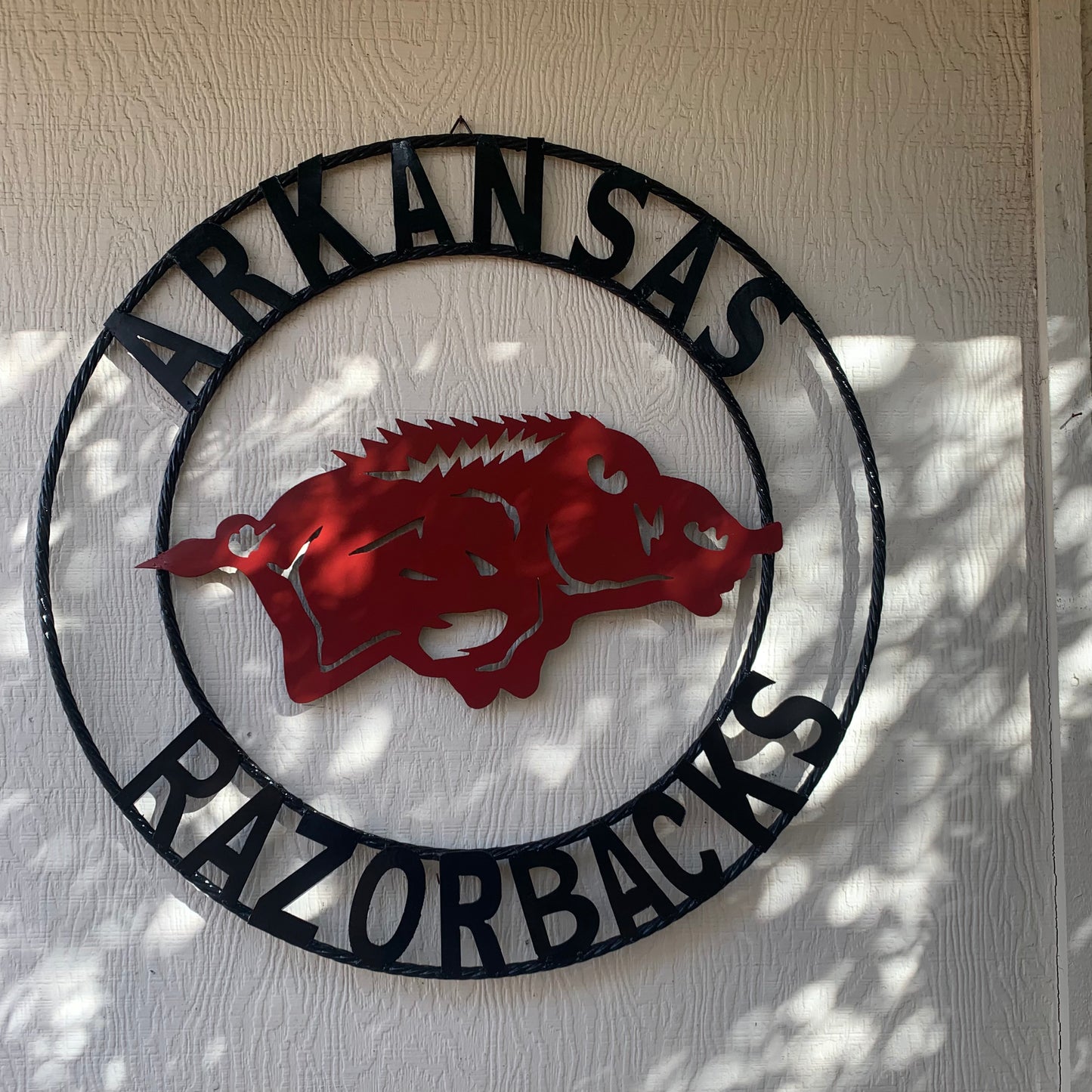 ARKANSAS RAZORBACKS CUSTOM METAL VINTAGE CRAFT SIGN TEAM WALL ART WESTERN HOME DECOR HANDAMADE