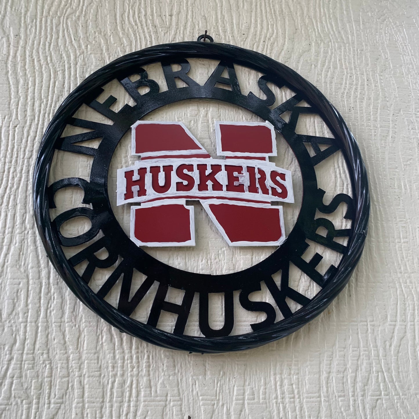 NEBRASKA HUSKERS METAL CUSTOM VINTAGE CRAFT TEAM SIGN WESTERN HOME DECOR HANDMADE 12",18",24",36"