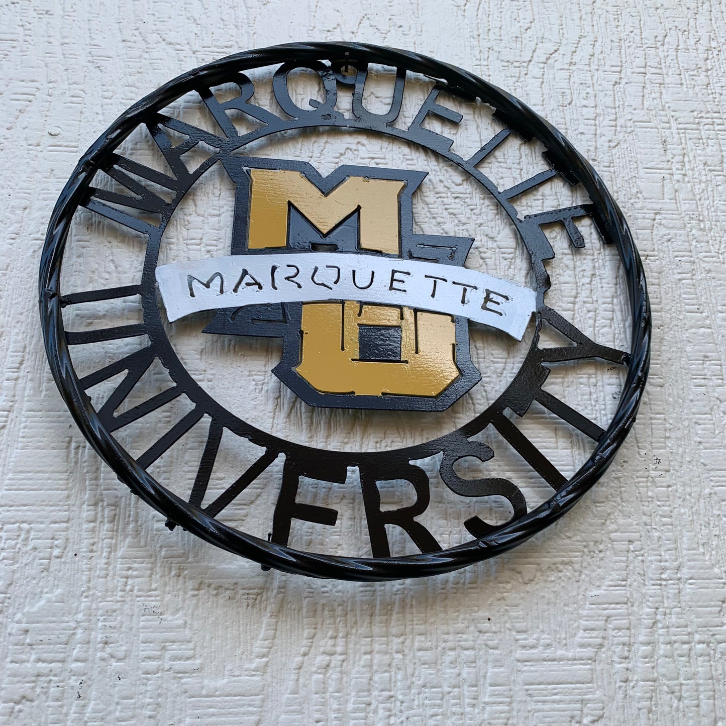 12",18",24" MARQUETTE METAL CUSTOM VINTAGE CRAFT WALL ART TEAM SIGN HANDMADE