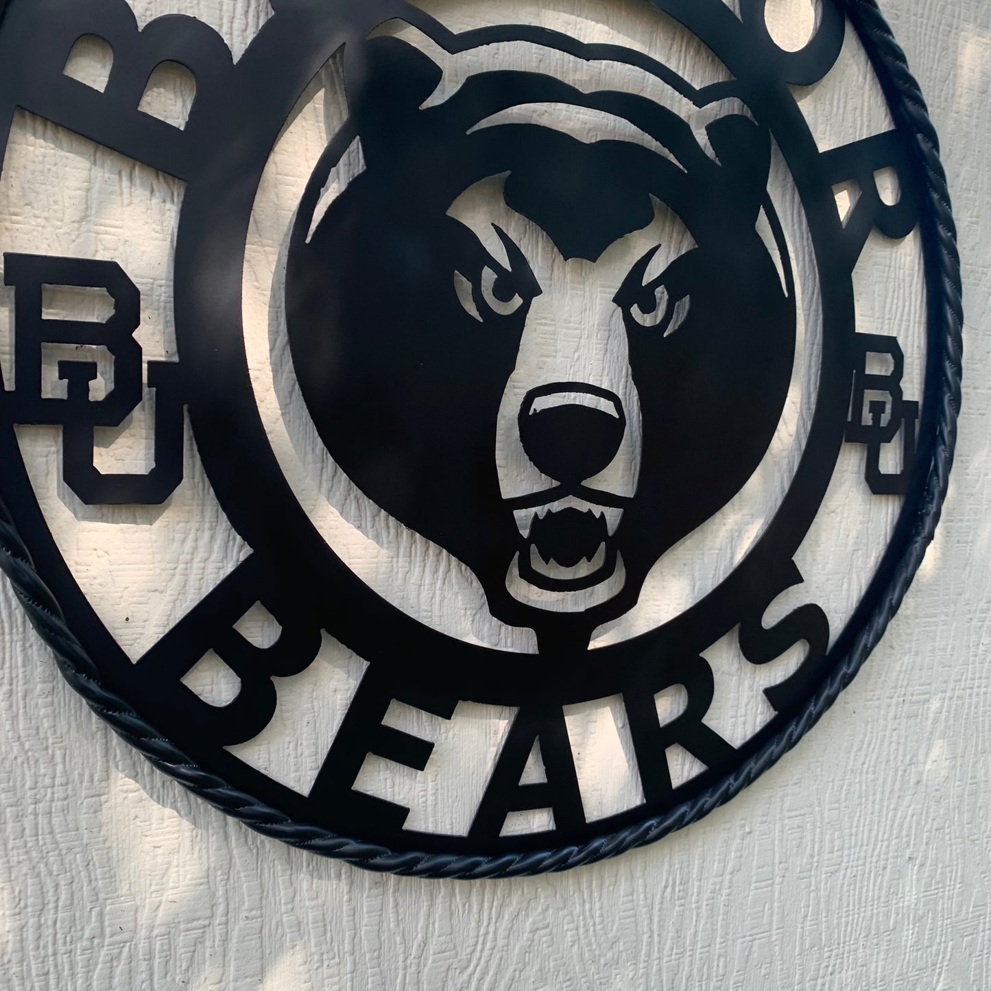 12", 18", 24", 32" BAYLOR BEARS ALL BLACK CUSTOM METAL VINTAGE TEAM SIGN WALL ART WESTERN HOME DECOR