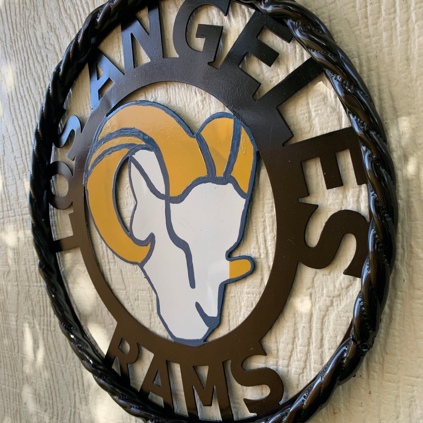 12", 18", 24", 32" LOS ANGES RAMS METAL CUSTOM VINTAGE CRAFT WALL ART TEAM SIGN HANDMADE