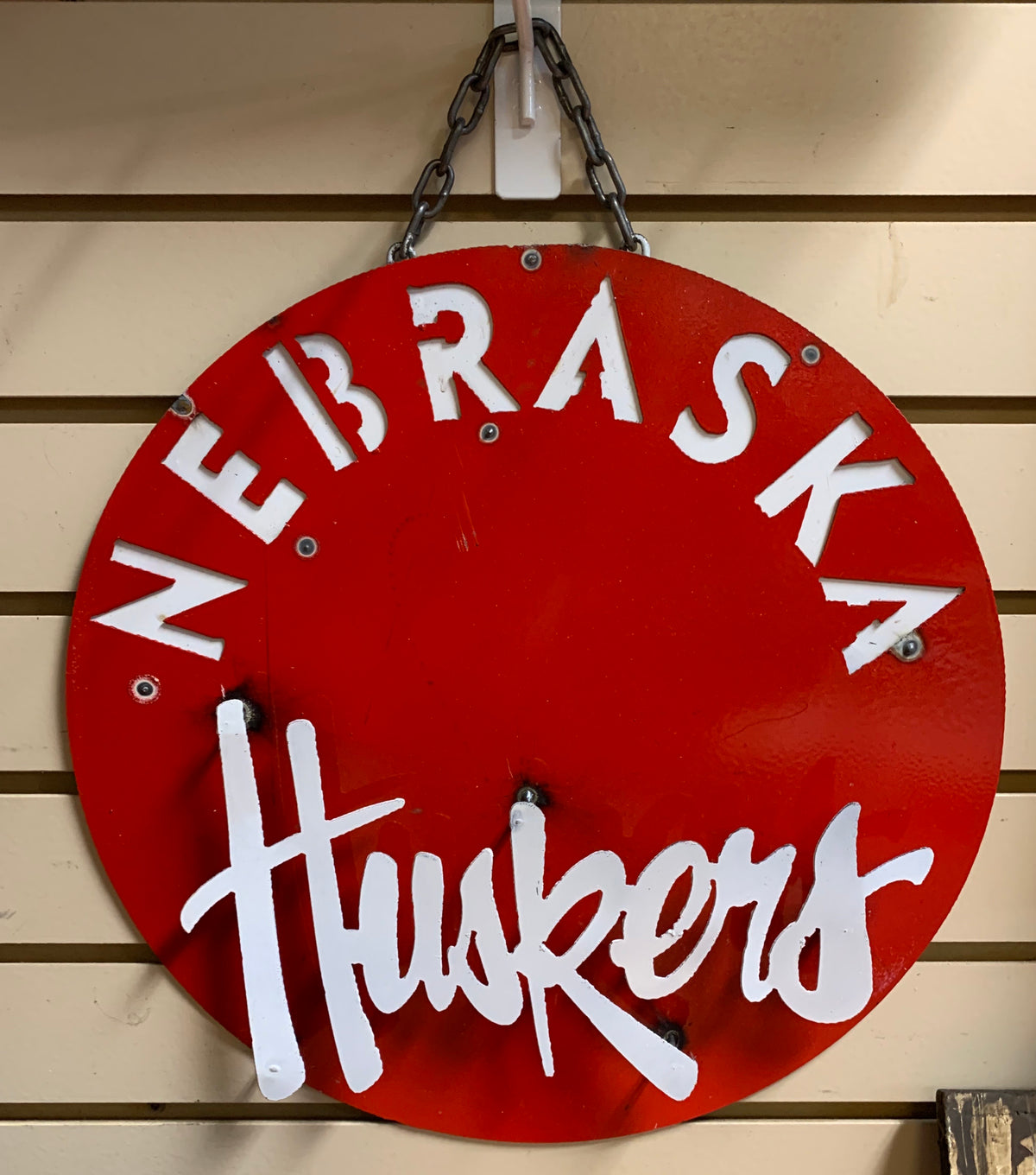 15" SPORTS CUSTOM DISC METAL VINTAGE CRAFT SIGN TEAM ART WESTERN HOME DECOR HANDMADE