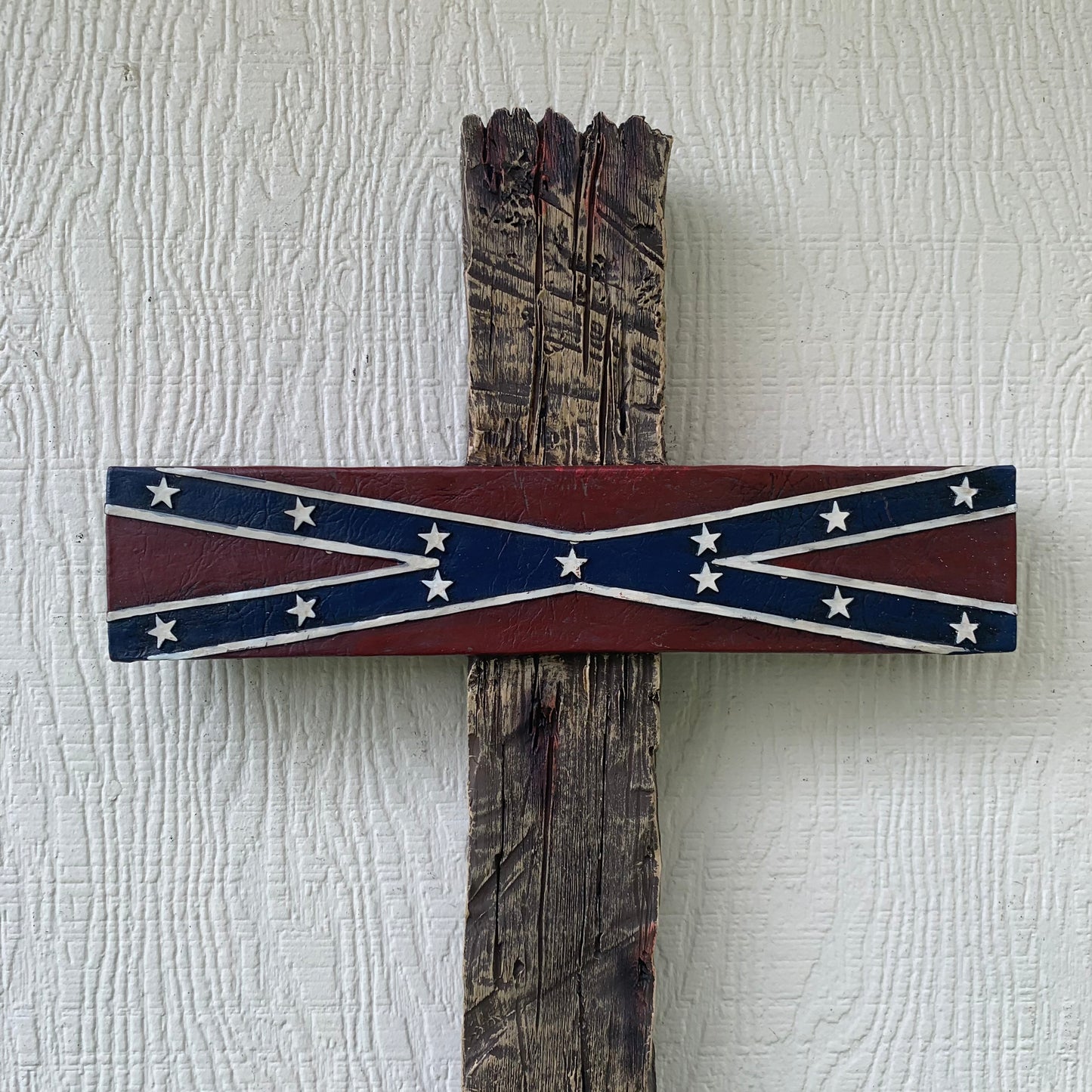 P & G FLAG STONE CROSS WESTERN HOME DECOR NEW ART--FREE SHIPPING