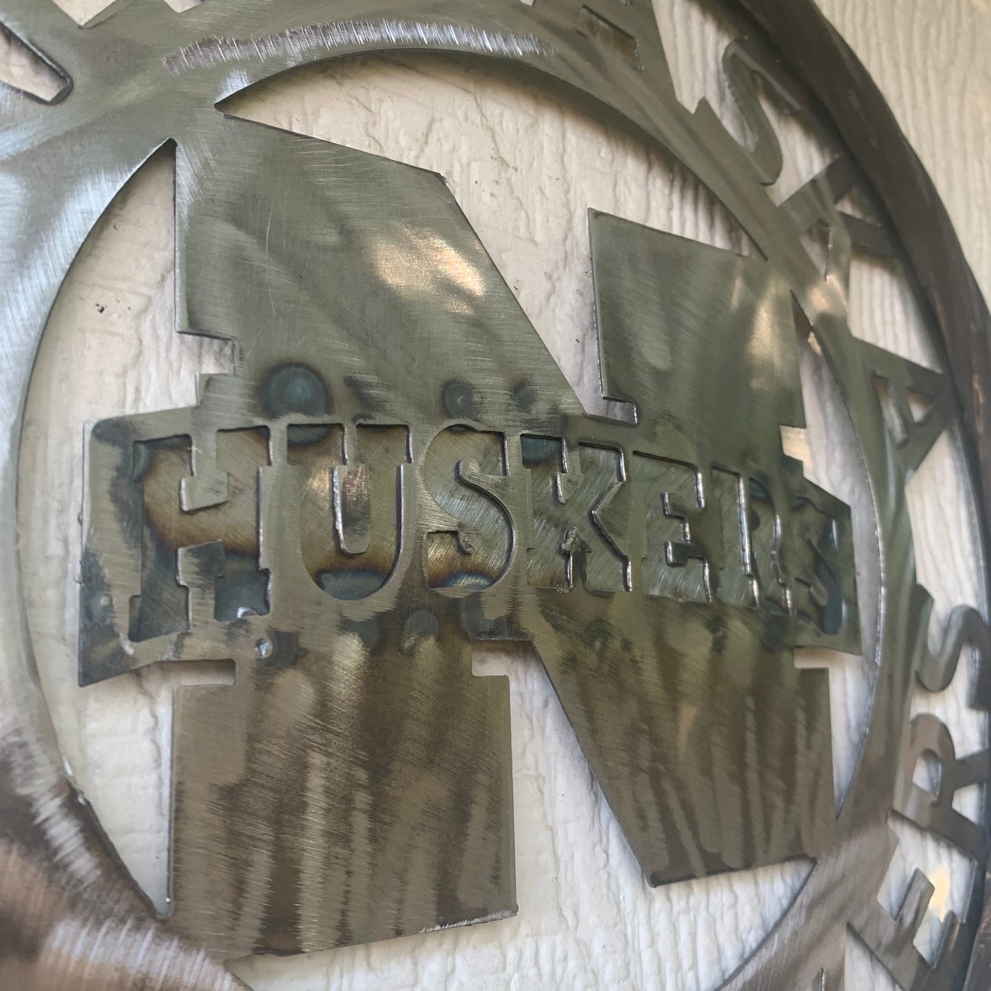 12", 18", 24", 32" NEBRASKA HUSKERS RAW METAL CUSTOM VINTAGE CRAFT TEAM SIGN