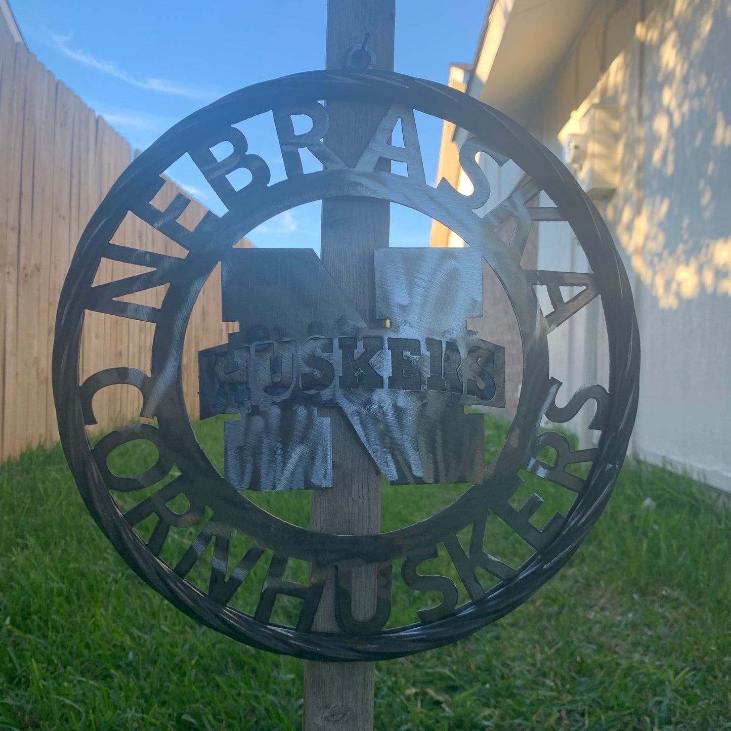 12", 18", 24", 32" NEBRASKA HUSKERS RAW METAL CUSTOM VINTAGE CRAFT TEAM SIGN
