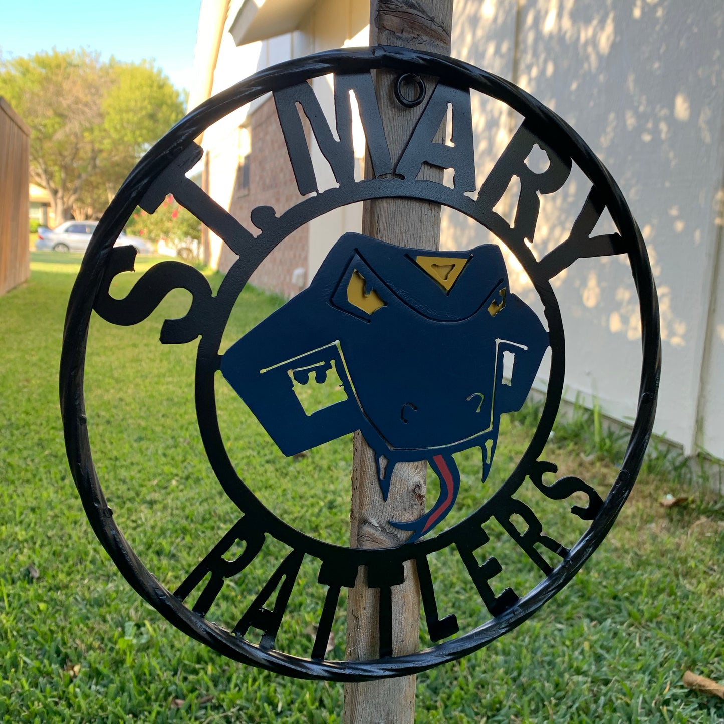 St. MARY RATTLERS METAL CUSTOM VINTAGE CRAFT TEAM SIGN HANDMADE