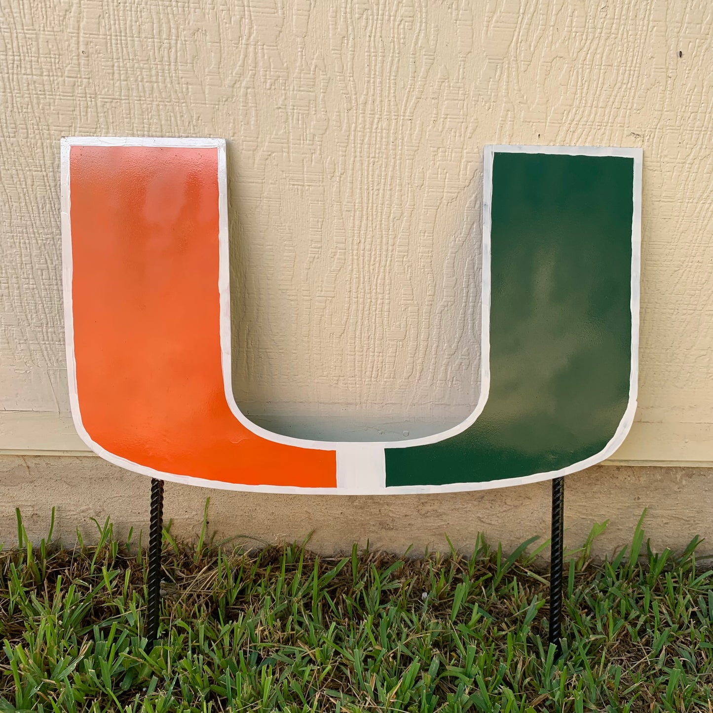 24"x15" MIAMI HURRICANES CUSTOM METAL VINTAGE CRAFT SIGN WESTERN HOME DECOR HANDMADE LASER CUT