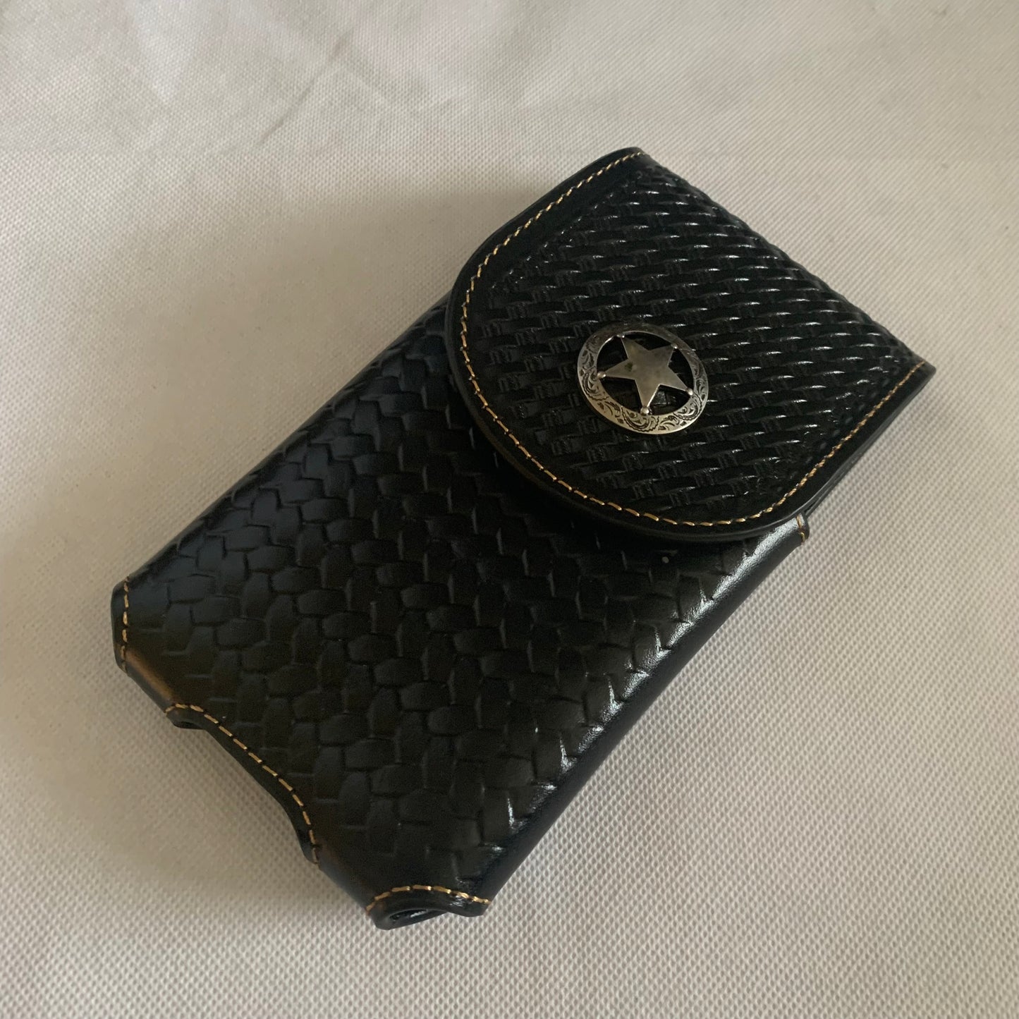 7" LONESTAR BROWN LEATHER POUCH EXTRA LARGE  BELT LOOP HOLSTER CELL PHONE CASE UNIVERSAL OVERSIZE #EH12701--FREE SHIPPING