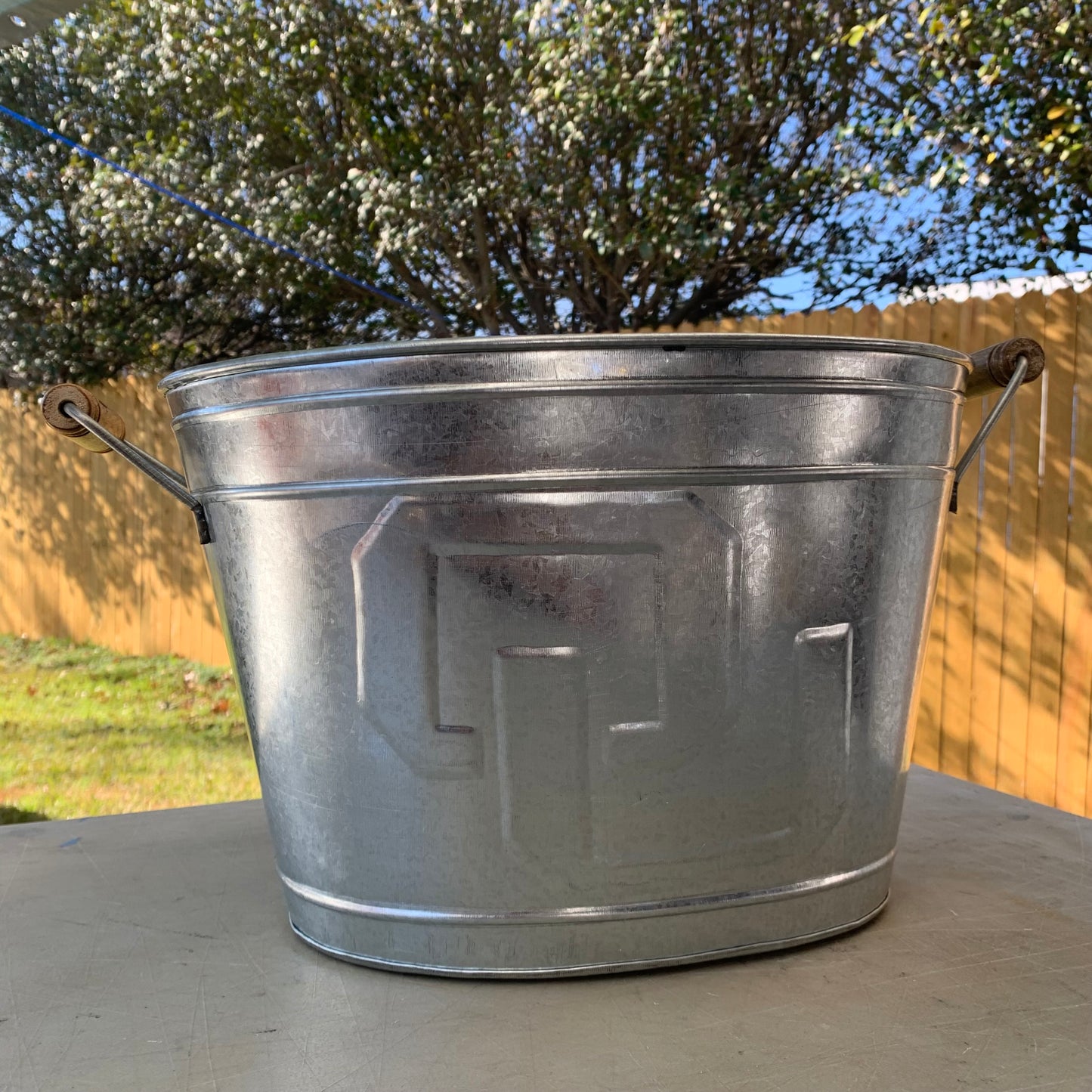 18" OU SOONERS SILVER OVAL METAL TUB WESTERN HOME DECOR METAL ART NEW #EH10395