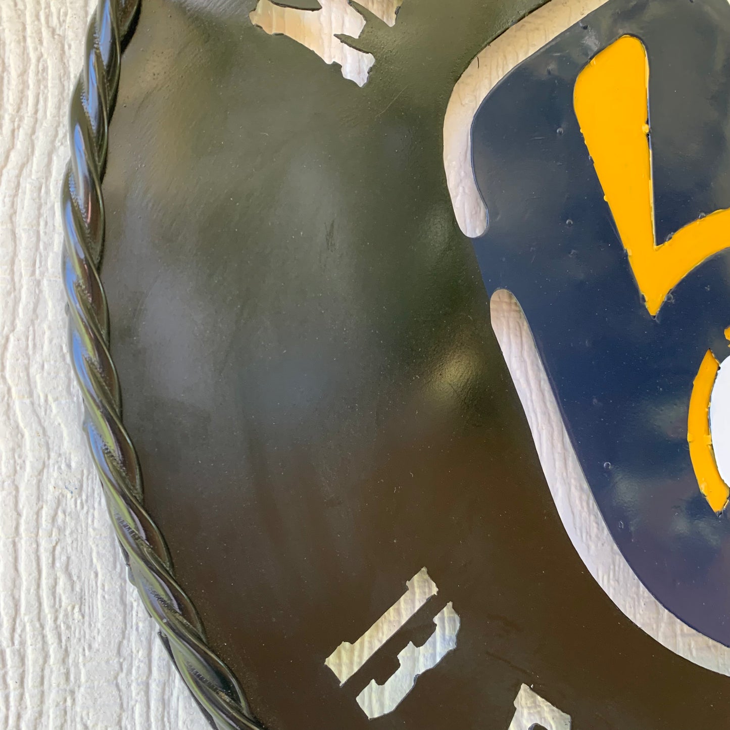 24" MILWAUKEE BREWERS WIDE BAND DISC CUSTOM METAL VINTAGE CRAFT TEAM SPORTS SIGN HANDMADE