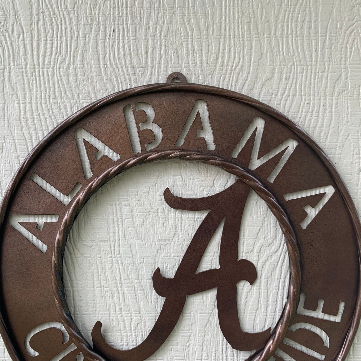 ALABAMA CRIMSON TIDE WIDE BAND RING CUSTOM METAL VINTAGE CRAFT TEAM SIGN HANDMADE