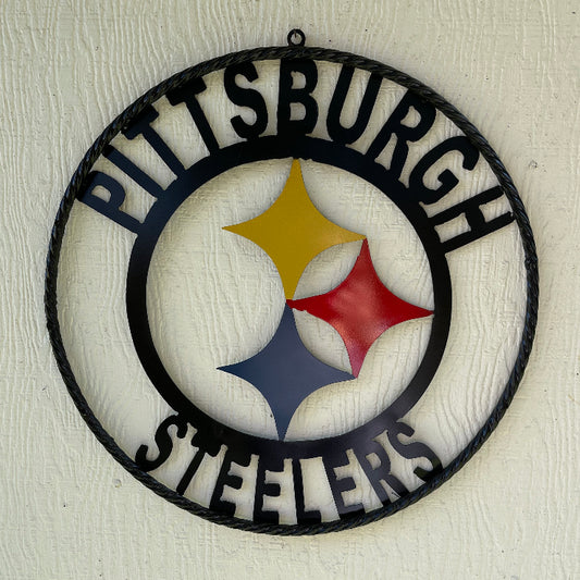 PITTSBURGH CUSTOM METAL VINTAGE CRAFT SIGN TEAM HANDMADE