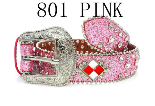 WS _ 801 PINK KIDS BELT GENUINE LEATHER WESTERN BELTS FASHION NEW STYLE