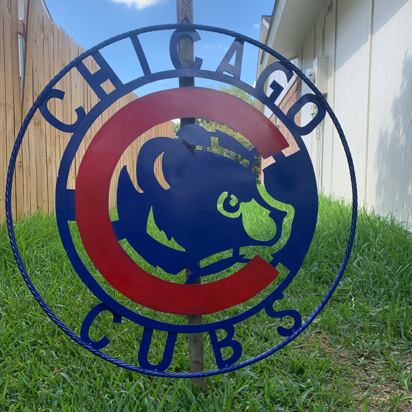 12", 18", 24", 32" CHICAGO CUBS CUSTOM METAL VINTAGE CRAFT TEAM SPORTS SIGN HANDMADE