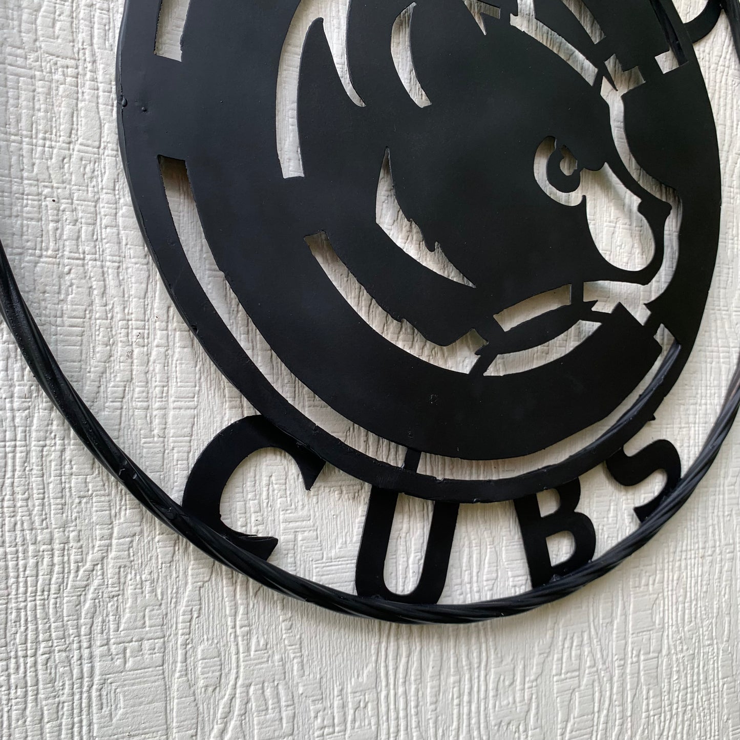 12", 18", 24", 32" CHICAGO CUBS CUSTOM BLACK & RAW METAL VINTAGE CRAFT TEAM SPORTS SIGN HANDMADE