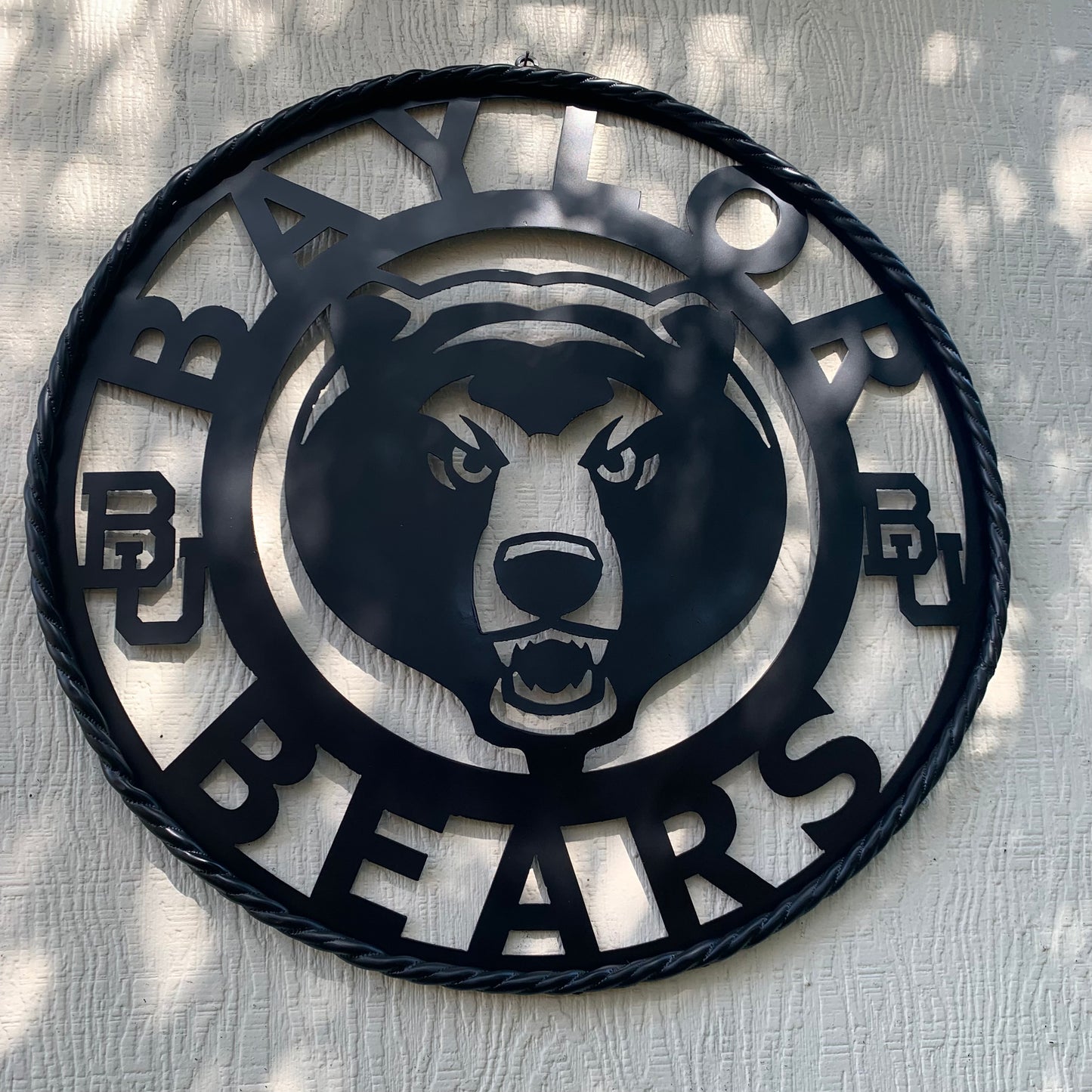 12", 18", 24", 32" BAYLOR BEARS ALL BLACK CUSTOM METAL VINTAGE TEAM SIGN WALL ART WESTERN HOME DECOR