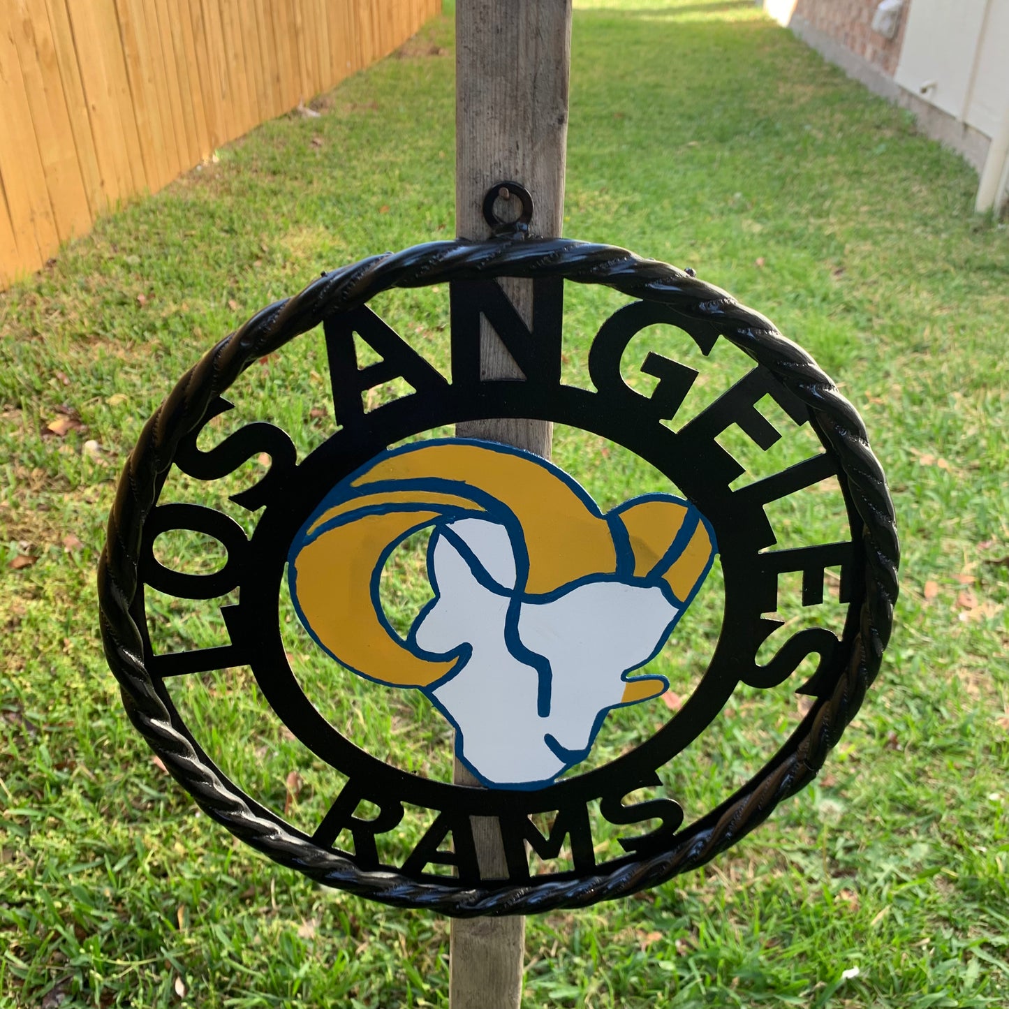 12", 18", 24", 32" LOS ANGES RAMS METAL CUSTOM VINTAGE CRAFT WALL ART TEAM SIGN HANDMADE