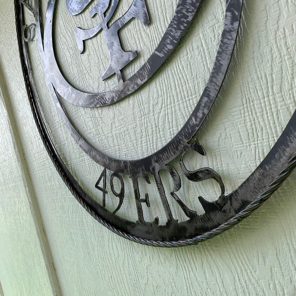 SAN FRANCISCO 49ERS METAL CUSTOM VINTAGE RAW METAL CRAFT TEAM SIGN HANDMADE 12",18",24",32",36",40",50"