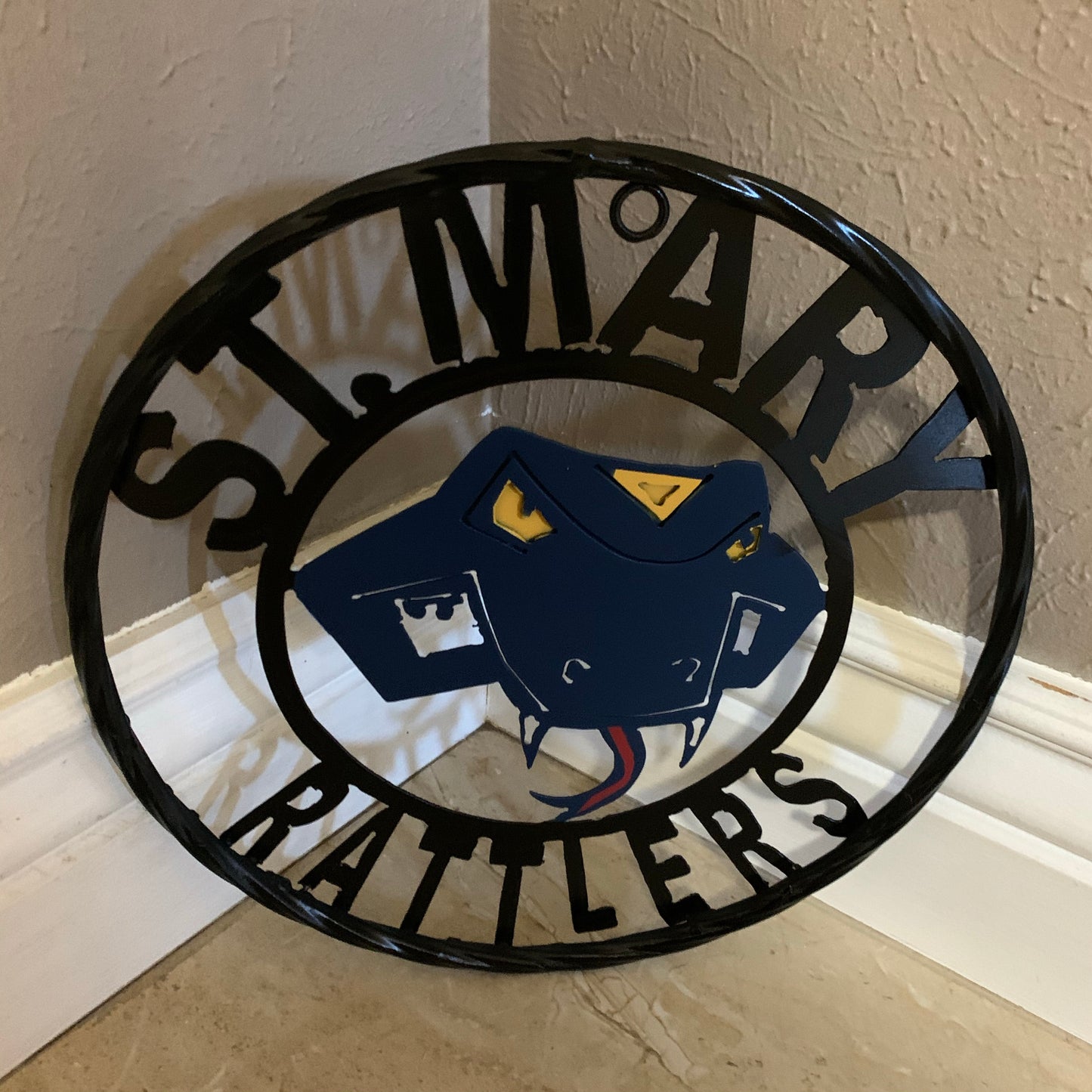 St. MARY RATTLERS METAL CUSTOM VINTAGE CRAFT TEAM SIGN HANDMADE