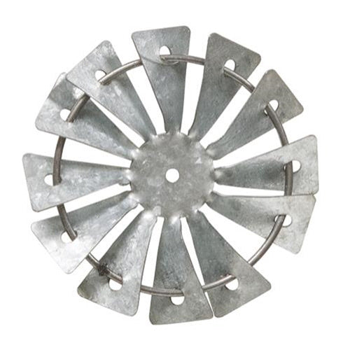2" GALVANIZED WINDMILL FARMHOUSE WALL ART METAL WESTERN HOME DECOR #EH12173 --FREE SHIPPING