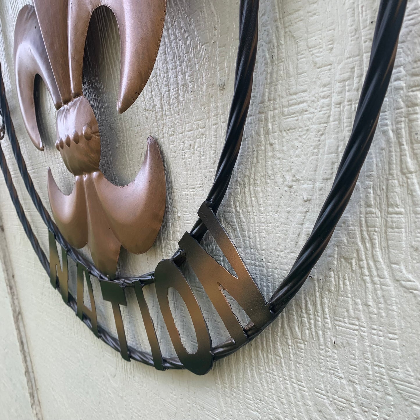 18", 24", 32" 36" WHO DAT NATION FLEUR DE LIS METAL WALL ART WESTERN HOME DECOR NEW