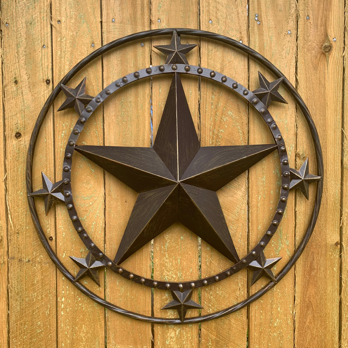 #SI_BC2109 MULTI STARS 24" BARN METAL STAR WESTERN HOME DECOR HANDMADE RUSTIC BRONZE NEW