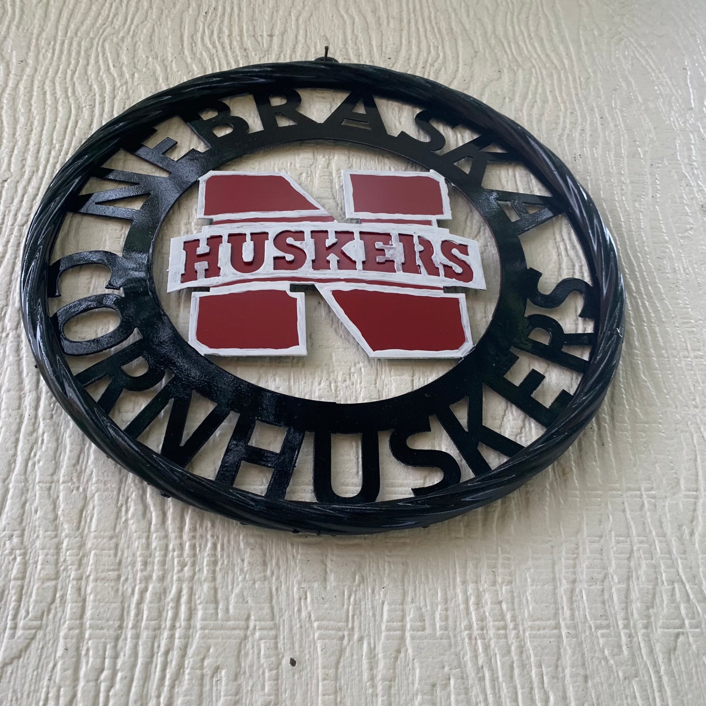 NEBRASKA HUSKERS METAL CUSTOM VINTAGE CRAFT TEAM SIGN WESTERN HOME DECOR HANDMADE 12",18",24",36"
