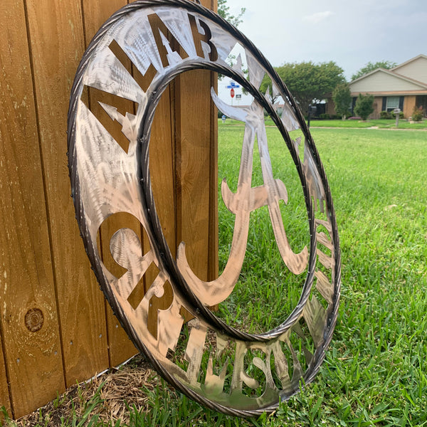 ALABAMA CRIMSON TIDE RAW METAL LASER CUT  WIDE BAND RING CUSTOM METAL VINTAGE TEAM CRAFT HANDMADE